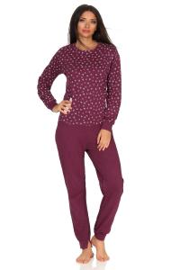 Трусы NORMANN Pflegeoverall langarm Reißverschluss, цвет beere