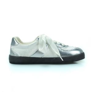 Скейтбордические кеды женские низкие розовый/бежевый/серебряный B10Crown