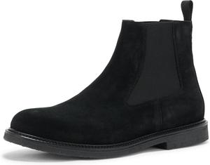 Женские ботинки челси BOSS Kobe из замши, Black Gloss