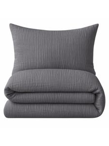 Cats Collection Постельное белье из хлопчатобумажной муслиновой ткани антрацитового цвета