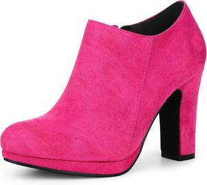 Perphy Runde Zehenpartie, ботильоны на платформе с широким каблуком, для женщин, Knallpink (Hot Pink)