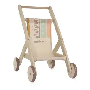Детская кукла Miniland Wood Stroller doll, золотой