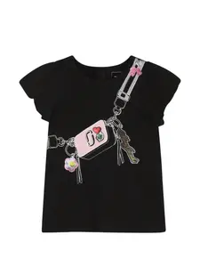 Платье с оборками Marc Jacobs Kids, черный