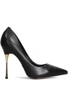 Туфли-лодочки на шпильке с острым носком, каблук 110 мм Carrano, черный