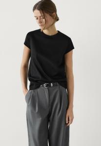 Футболка Massimo Dutti SHORT SLEEVE WITH ROUND NECK, Black Denim/Black