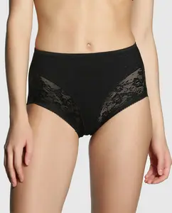 Женские корректирующие трусики Janira с цветочным узором, черный