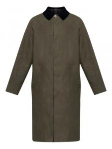 Пальто с вельветовым воротником A.P.C., зеленый