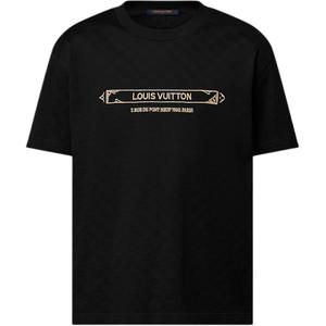 Футболка Lv с декором Damier Pique LOUIS VUITTON, черный