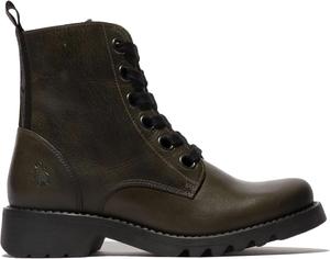 Женские повседневные кожаные ботильоны Fly RAGI539 с кружевами Infinity Leather, Petrol