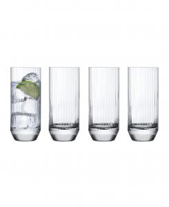 Набор из 4 высоких бокалов Big Top High Ball объемом 10,14 унций Nude Glass, прозрачный