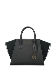 Сумка-тоут Avril из кожи с застежкой-молнией сверху MICHAEL KORS, черный
