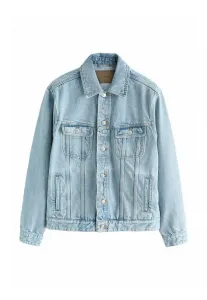 Джинсовая куртка прямого кроя на пуговицах Next, Bleach Wash