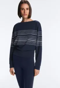 Мягкая толстовка в полоску в морском стиле Oysho, Metallic Blue