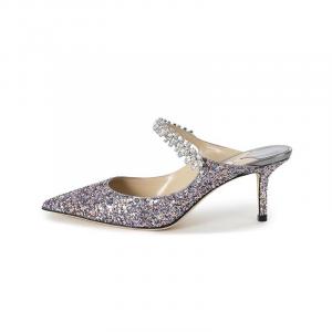 Jimmy Choo Сандалии с закрытым носком, женские, 6,5 см, фиолетовые