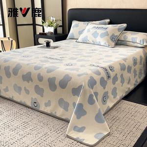 Yalu Простыня 200х230 см из зимнего молочного вельвета, утепленная, цвет Blue Mood