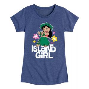 Футболка с рисунком Disney's Lilo & Stitch для девочек с островами 7–16 лет Licensed Character