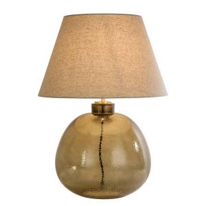 Настольная лампа searchlight Zenith, цветное стекло / лен - зеленый - 1 лампа