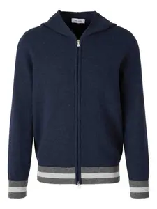 Толстовка на молнии с ребристыми отделками Gran Sasso, синий