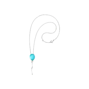 Подвеска Vhernier из белого золота с бриллиантами, бирюзой и горным хрусталем