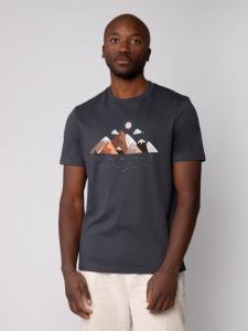 Футболка Горы и Луна в цвете Индийские чернила wat? Apparel