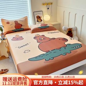 Boyang Простыня на резинке 90х200 см, 100% хлопок, цвет Conquer La, крупный цветочный принт LF