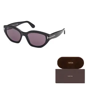 TOM FORD Очки солнцезащитные с круглой оправой, Black