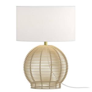 Настольная лампа Loistaa Bizzi, хлопковая ткань/бумага - белая