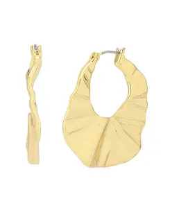 Золотые текстурированные серьги-кольца Robert Lee Morris Soho, gold