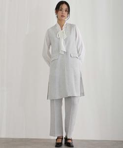 Твидовый жилет и брючный костюм (комплект из 3 предметов) Pourvous, цвет Gray