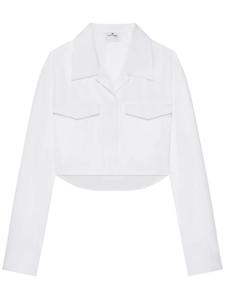 Укороченная поплиновая рубашка Courrèges, белый