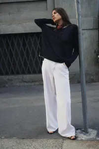 Джемпер из трикотажа двойной вязки Zara, темно-синий