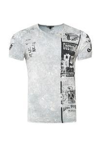 Футболка с современным принтом RUSTY NEAL, серый