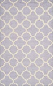 Ковер SAFAVIEH, 77 x 122 см, Cambridge Collection, Lavender & Ivory, ручной работы из марокканской шерсти, идеален для помещений с высокой проходимостью: прихожая, гостиная, спальня (CAM130C)