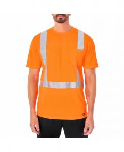 Мужская светоотражающая защитная футболка с коротким рукавом Smith's Workwear, Laser orange