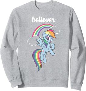 Толстовка с изображением Рэйнбоу Дэш из мультфильма «Мой маленький пони: Дружба - это волшебство» My Little Pony, серый