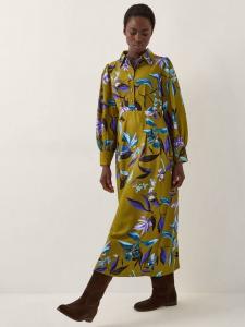 Соня платье-рубашка с цветочным принтом Monsoon, Khaki