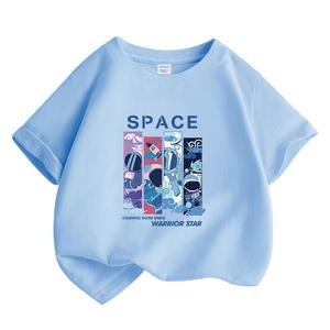 Футболка детская Crew Neck тонкая WARRIOR, синий