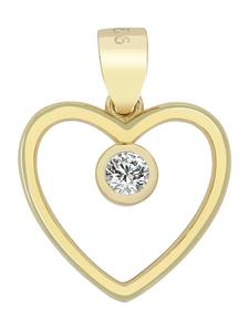 Adeliás Женский кулон - Сердце. Кулон в форме сердца из серебра 925 пробы с золотым покрытием