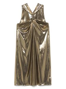 Платье из металлизированного джерси Barbara Bui, золотой