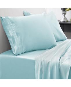 Комплект постельного белья из микрофибры, 4 предмета, размер King Sweet Home Collection, светло-голубой