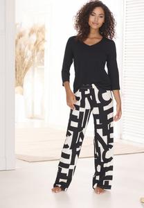 Пижамные брюки French Connection Pyjama bottoms, Schwarz Weiß Gemustert/Black