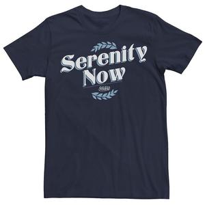 Мужская футболка Seinfeld Serenity Now со стилизованной надписью Licensed Character, темно-синий