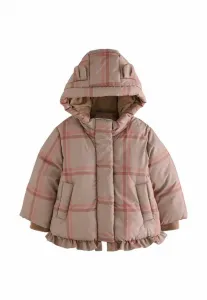 Зимняя куртка прямого кроя с влагоотводящей подкладкой и оборками по низу. Next, Check