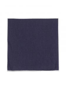 Платок-паше с контрастной отделкой Eleventy, синий