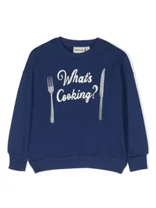 Толстовка из органического хлопка с надписью Mini Rodini, синий