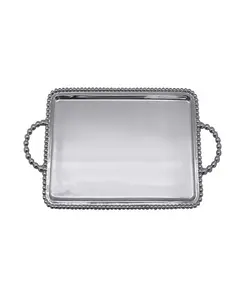 Средний сервировочный поднос с бисером Mariposa, silver