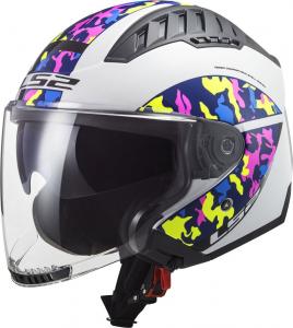 LS2 of600 вертолет crispy jet helmet, White/Yellow