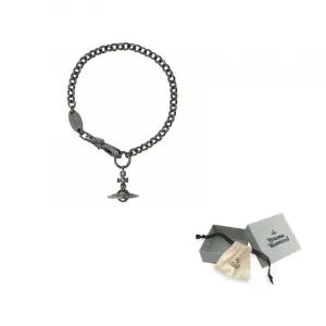 Браслет из латуни для женщин в цвете ганметалл-грей Vivienne Westwood