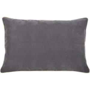 Декоративная подушка Joy однотонная, с застежкой-молнией, наволочка без наполнителя, 1 штука Done., Grau + unifarben