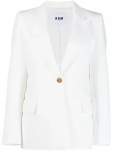 Блейзер с заостренными лацканами Msgm, белый